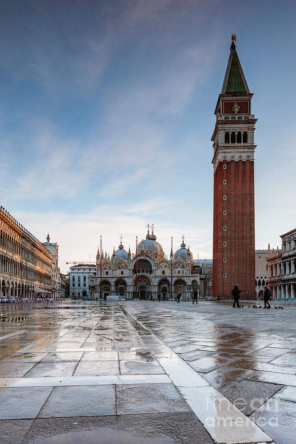 St Marks square at sunrise, Venice, Veneto, Italy Photograph by Matteo Colombo