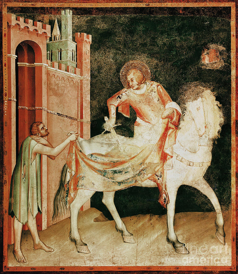 St. Martin Sharing His Cloak With The Beggar, From The Life Of St ...