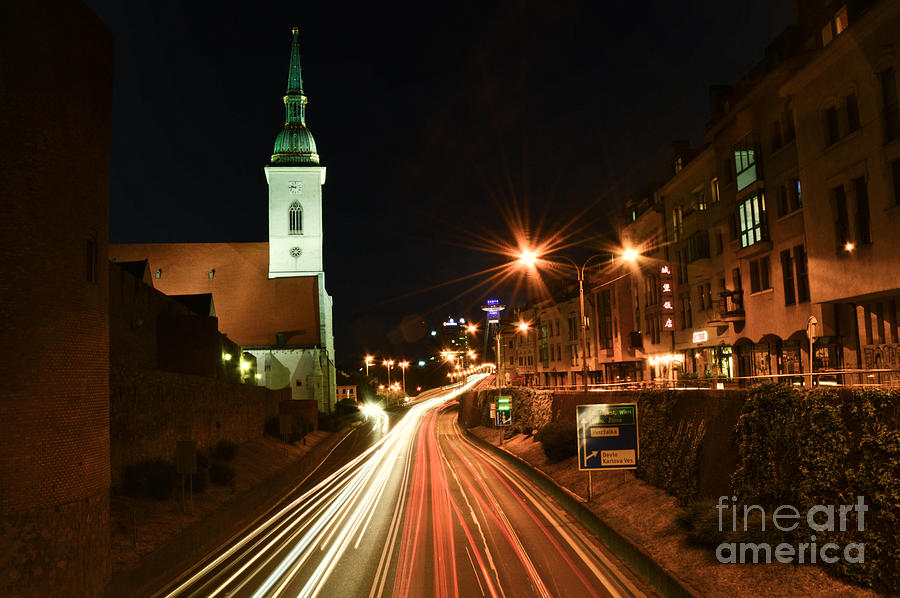 St Martins Cathedral in Bratislava during the night Photograph by Yavor Mihaylov