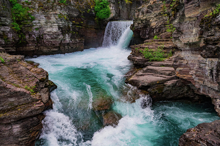 St Mary Falls Photograph by Ed Hennigan - Pixels