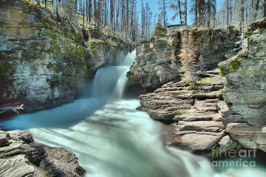 St. Mary Falls Spring 2019 Landscape Photograph by Adam Jewell