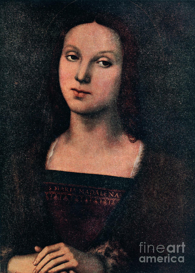 St Mary Magdalene, C1500.artist Perugino Drawing by Print Collector ...