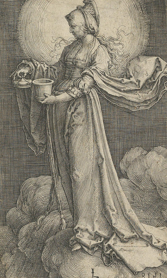 St. Mary Magdalene on the Clouds Relief by Lucas van Leyden