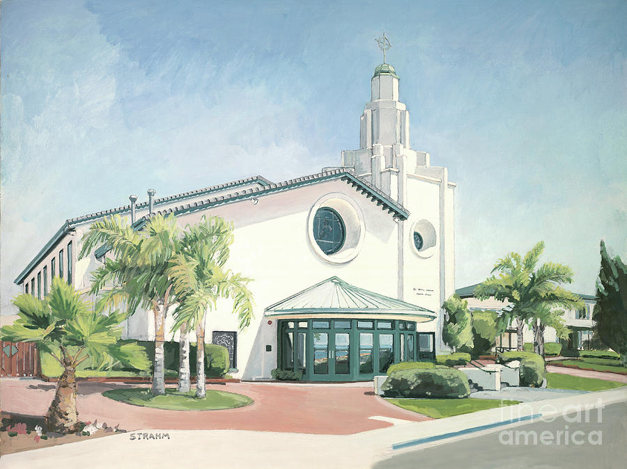 St. Mary Magdalene San Diego California Painting by Paul Strahm