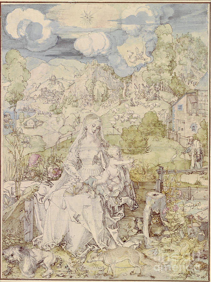St Mary with a multitude of animals by Albrecht Durer St Mary with a multitude of animals by Albrecht Durer