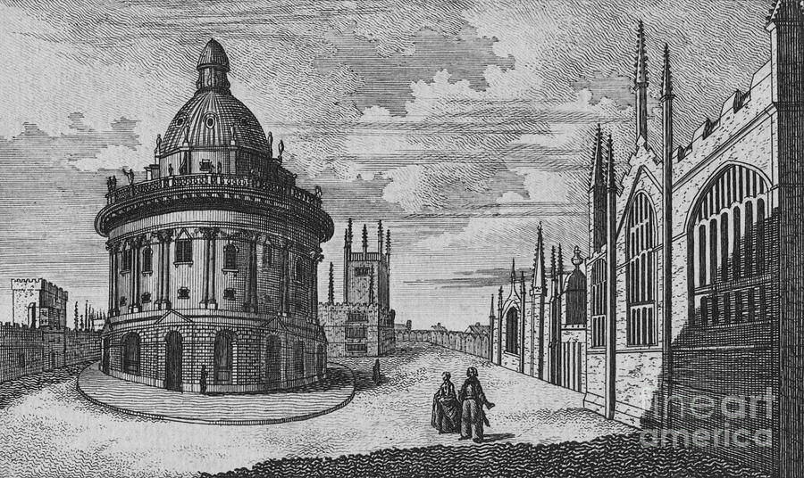 St. Marys Church & Radcliffe Library Drawing by Print Collector