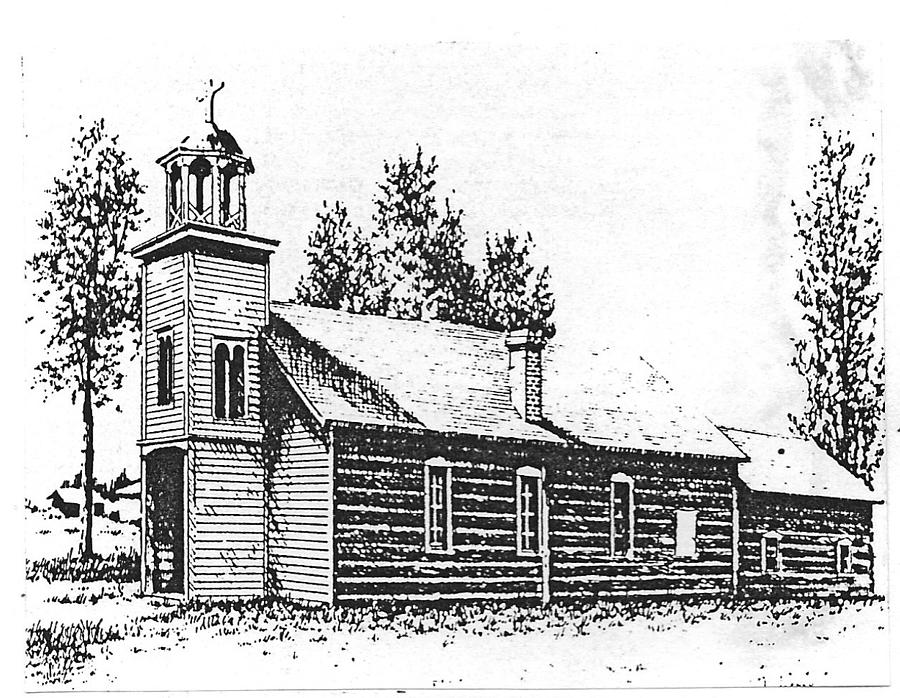 Stevensville Drawing - St. Marys Mission, Stevensville, Montana by Kevin Heaney Stevensville Drawing - St. Marys Mission, Stevensville, Montana by Kevin Heaney