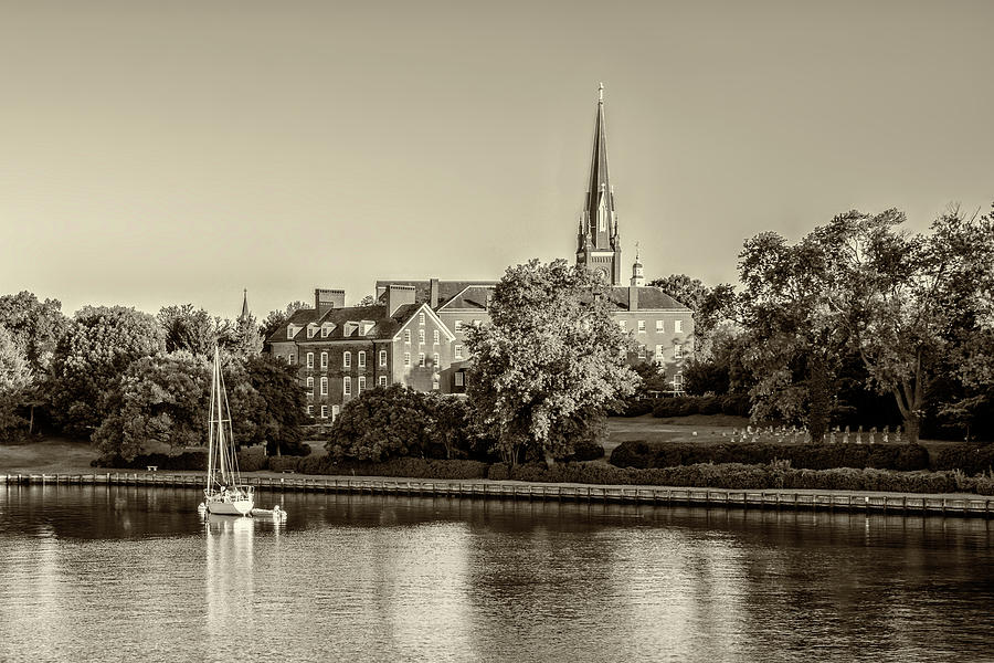St Marys Parish Annapolis Maryland in Sepia Photograph by Bill Cannon