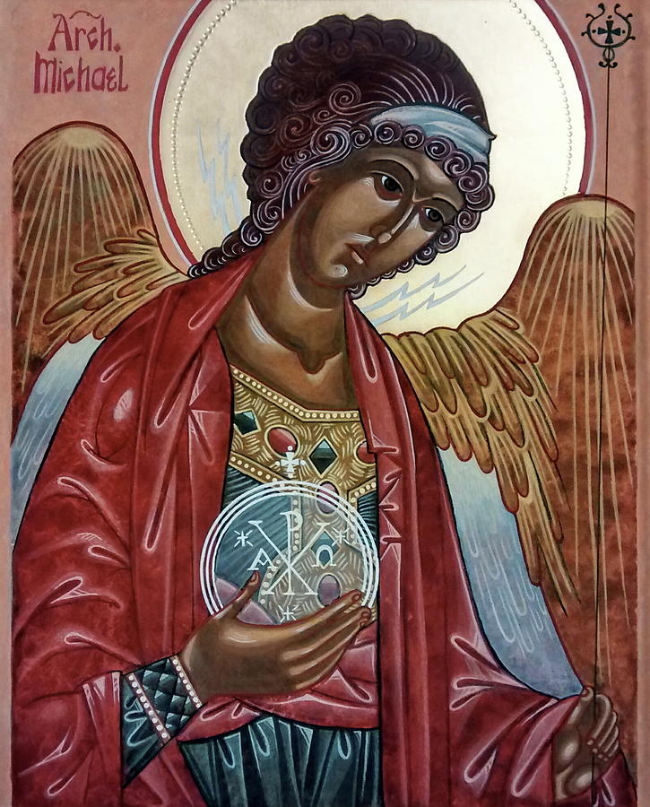 St Michael the Archangel Russian Icon Painting by Danielle Tayabas - Pixels