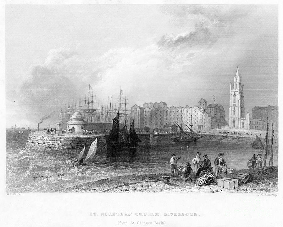 St Nicholas Church, Liverpool Drawing by Print Collector