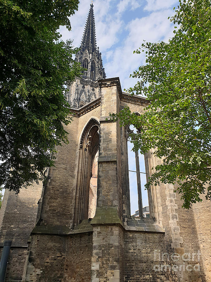 St. Nikolai Church - Ruins, Hamburg Photograph by Yvonne Johnstone
