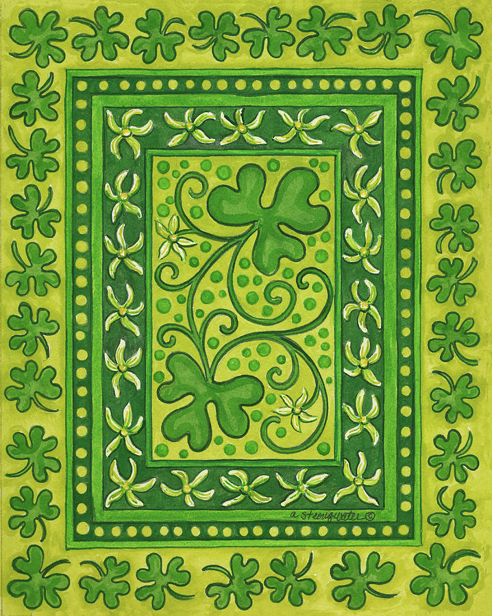 Pattern Painting - St Patricks Day by Andrea Strongwater