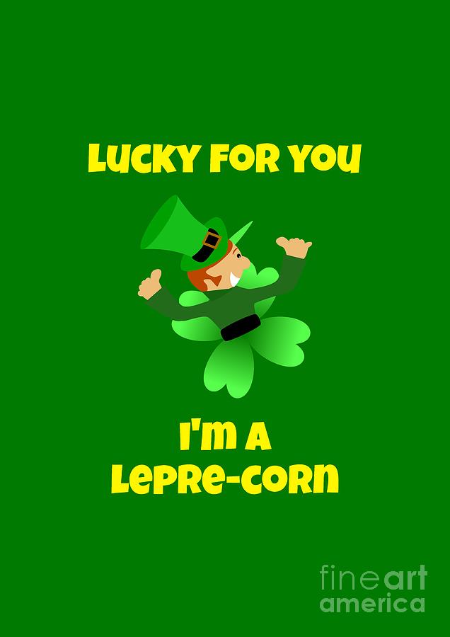 St  Patricks Day Lucky Leprechaun Digital Art by Barefoot Bodeez Art