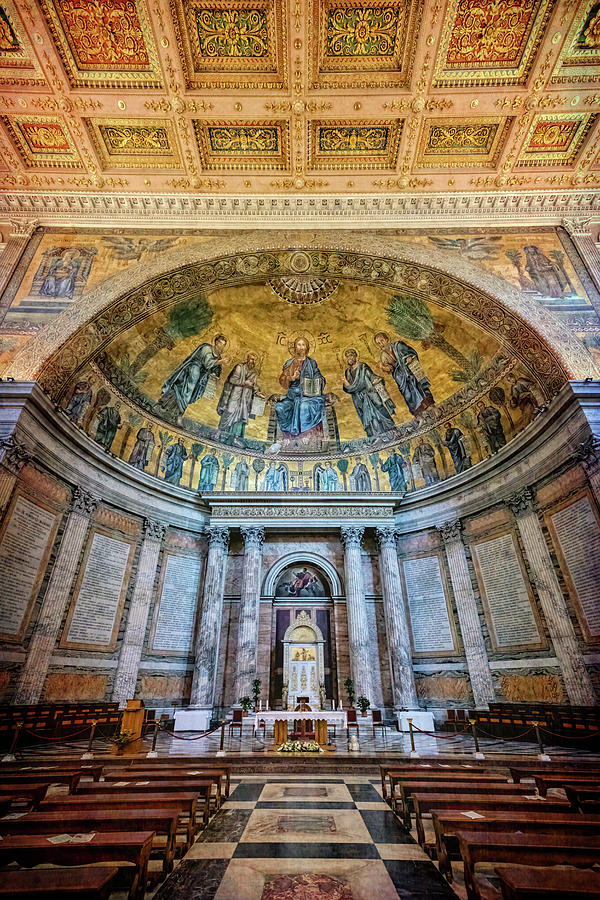 St Paul Outside The Walls Altar Rome Italy Photograph