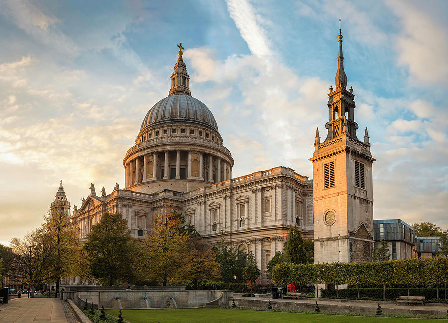 St. Paul's cathedral at sunset Photograph by Valery Egorov