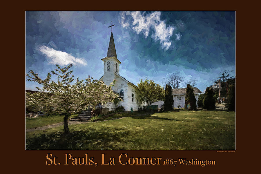 St. Pauls La Conner 1 Painting by Mike Penney