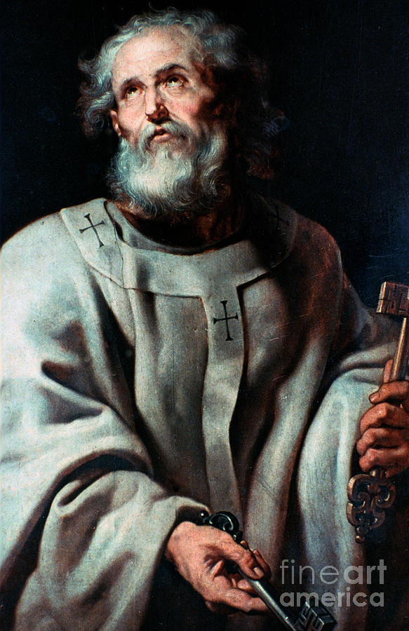St. Peter, 17th Century. Artist Peter Drawing by Print Collector