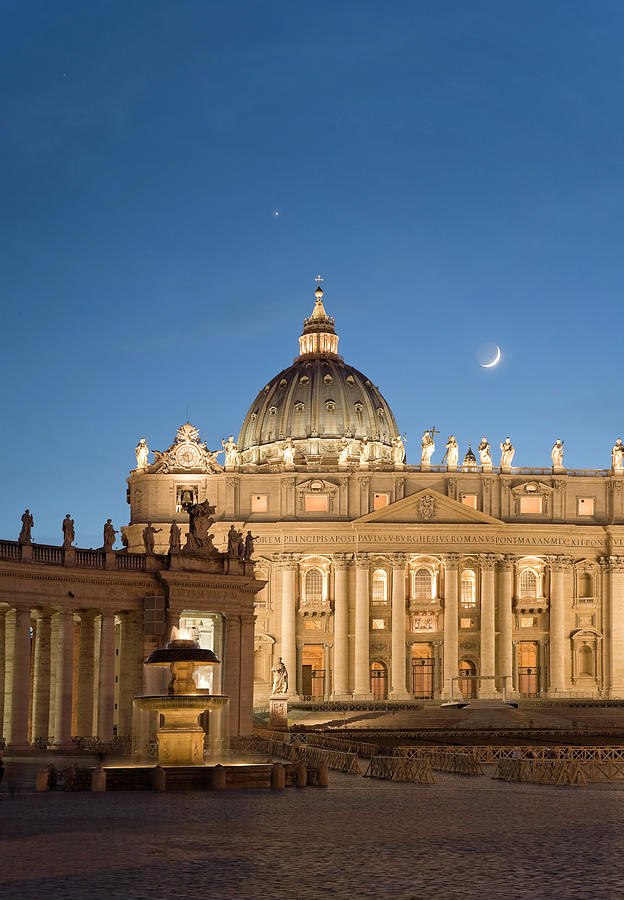 St. Peters Basilica At Dusk Photograph by Michele Falzone