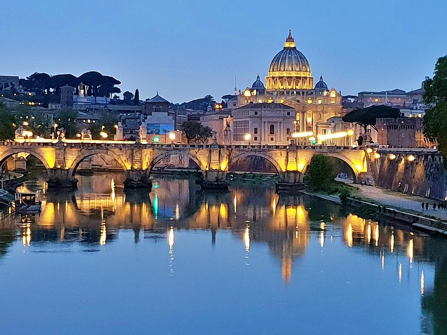 St. Peters Basilica at Sunset III Photograph by Andrea Whitaker