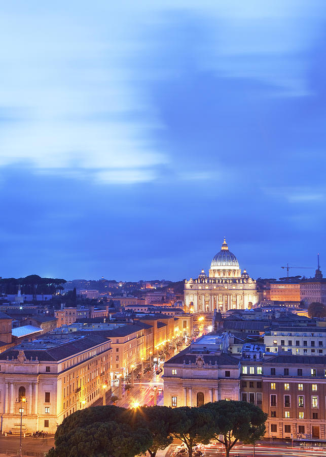 Architecture Digital Art - St Peters Basilica, Rome, Italy by Luigi Vaccarella