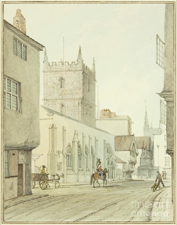 St Peter's Church And Vicarage Painting by Thomas Leeson The Elder ...