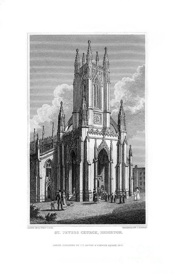 St Peters Church, Brighton, East Drawing by Print Collector