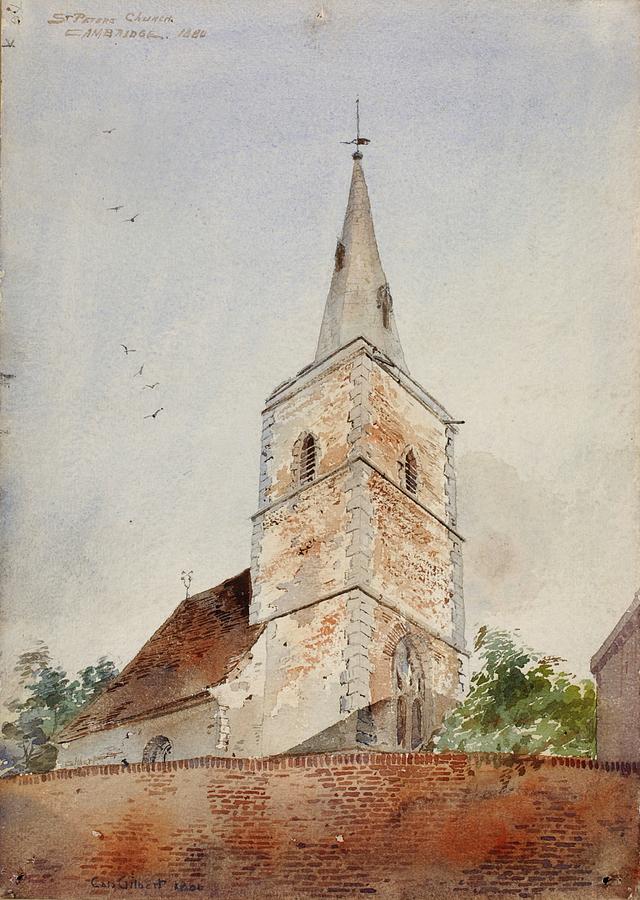 St. Peters Church, Cambridge, England Painting by Cass Gilbert