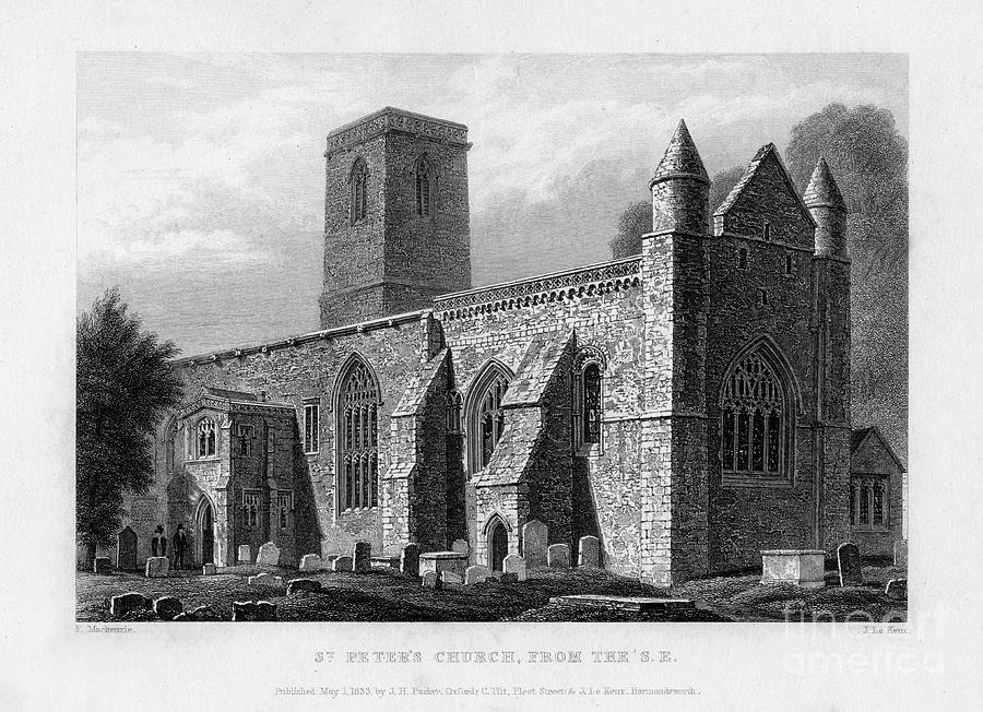 St Peters Church, From The South-east Drawing by Print Collector