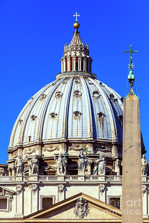 St. Peters Cupola in Rome Photograph by John Rizzuto