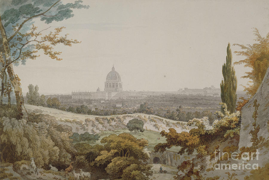 St. Peters, Rome, 1776 Painting by William Pars