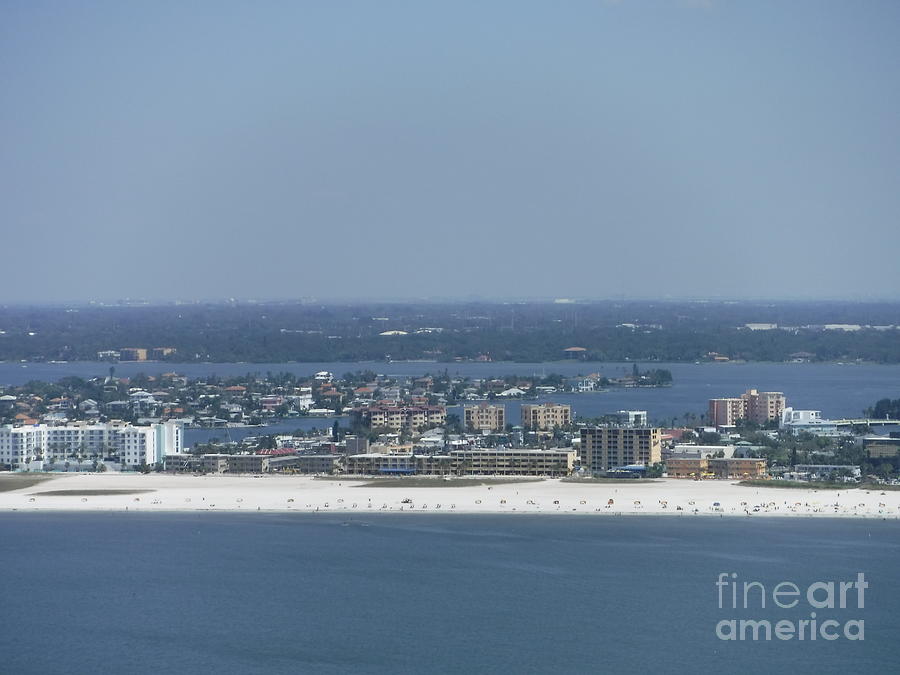 St. Petersburgh Fl. Beach From The Sky Photograph by Barbra Telfer