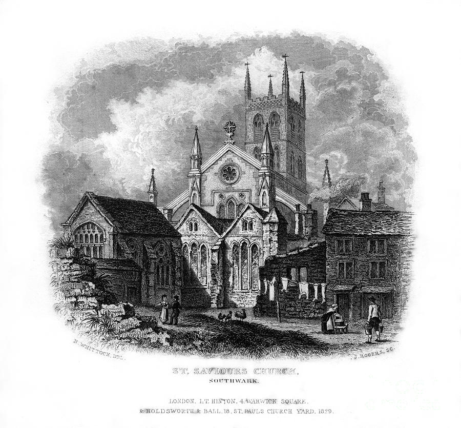 St Saviours Church, Southwark, London Drawing by Print Collector