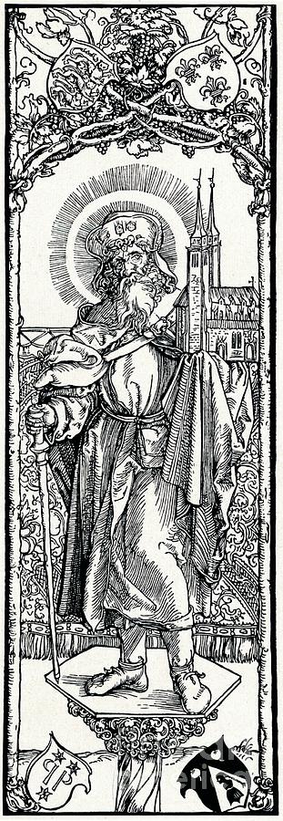 St Sebaldus On A Capital, 1906. Artist Drawing by Print Collector