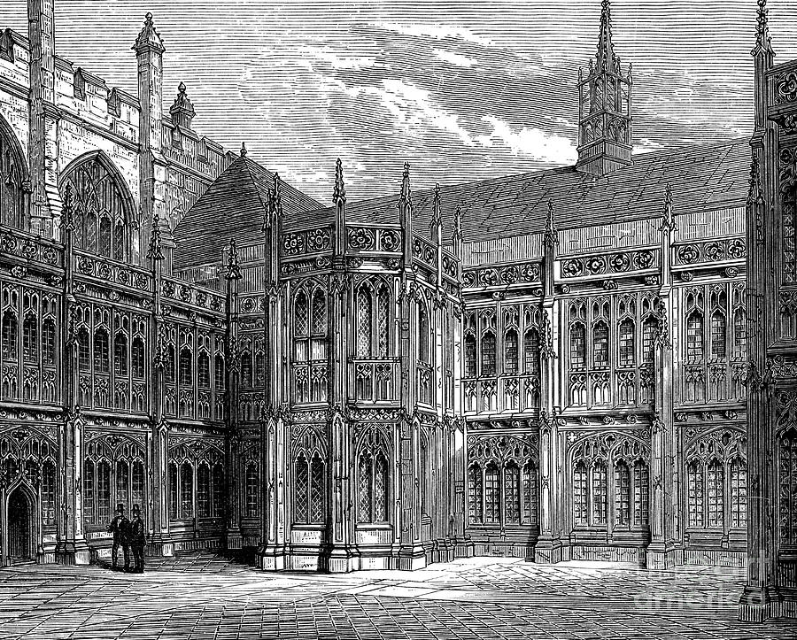 St Stephens Cloisters, Westminster Drawing by Print Collector