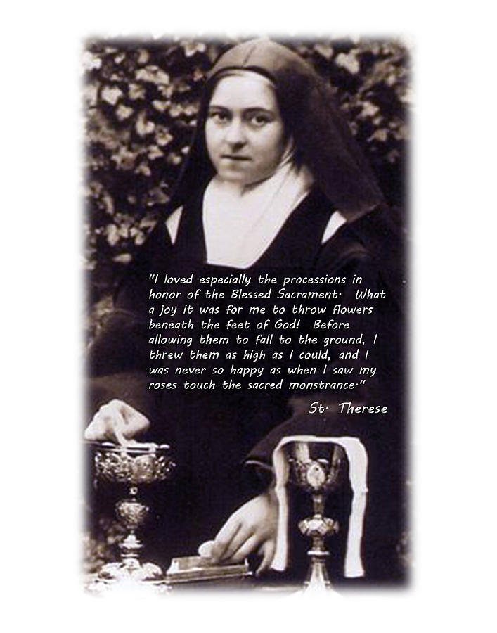 St Therese and The Holy Eucharist. Photograph by Samuel Epperly