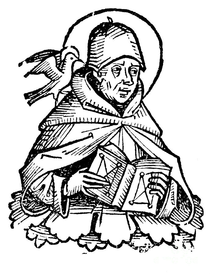 St Thomas Aquinas C1225-1274, Italian Drawing by Print Collector