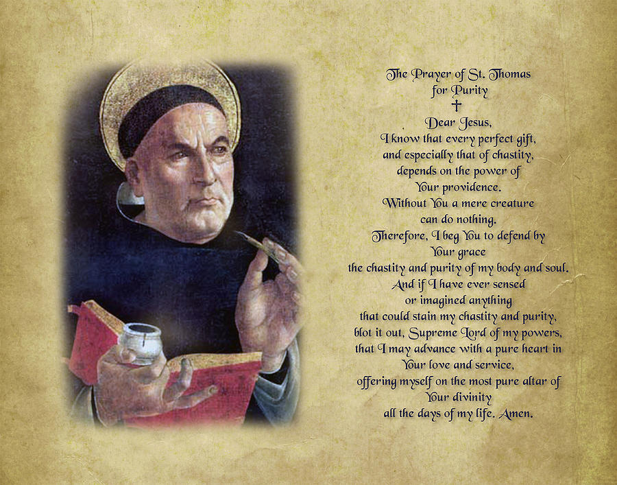 St Thomas Aquinas Prayer for Purity. Photograph by Samuel Epperly - Pixels