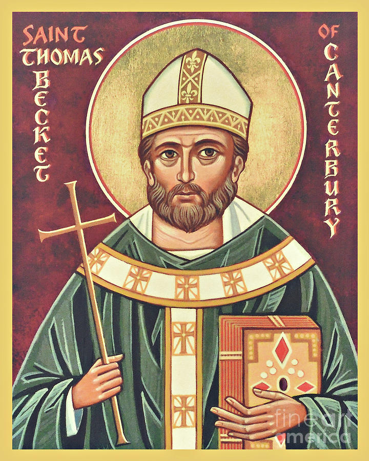 St. Thomas Becket - JCTHB Painting by Joan Cole