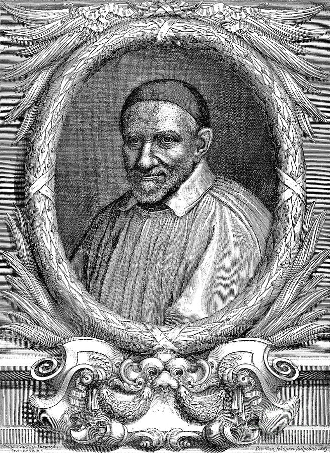 St Vincent De Paul, French Priest Drawing by Print Collector
