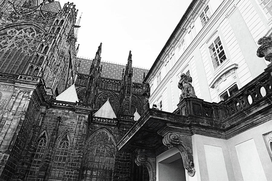 St Vitus Cathedral Architecture Details. Prague Castle Photograph by Jenny Rainbow