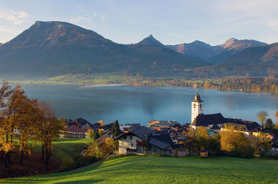 St Wolfgang Lake And Village, Austria Photograph by Jean-pierre Pieuchot