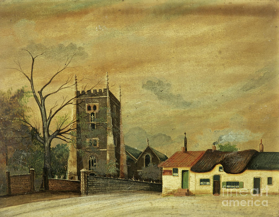 Architecture Painting - St. Woolos Church And The Old Six Bells Inn, 1885-95 by British School