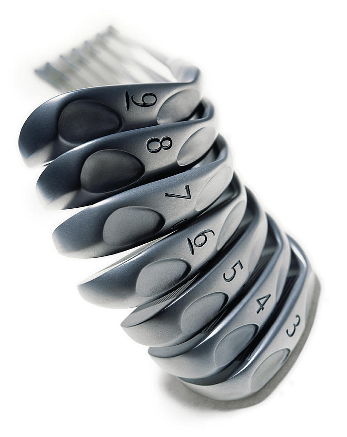 Stack Of Golf Irons, Close-up Photograph by Mark Weiss