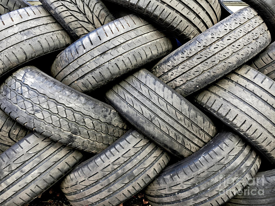 Abstract Photograph - Stacked tyres by Tom Gowanlock