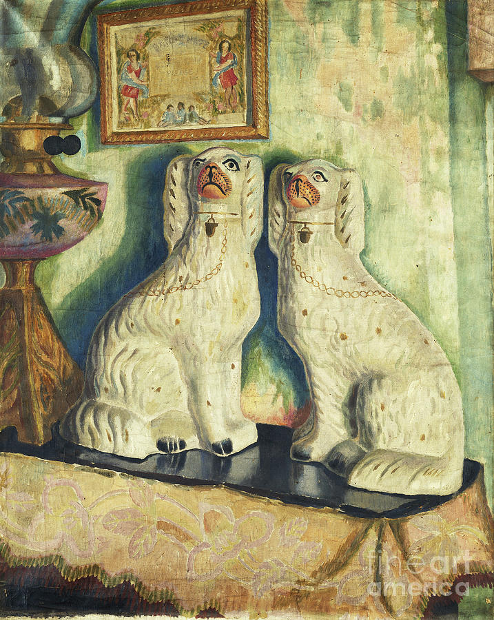 Staffordshire Dogs, C. 1928 Painting by Dora Carrington