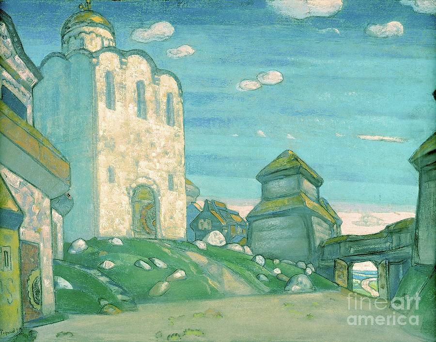 Stage Design For Alexander Borodins Opera Prince Igor 1908 Painting by