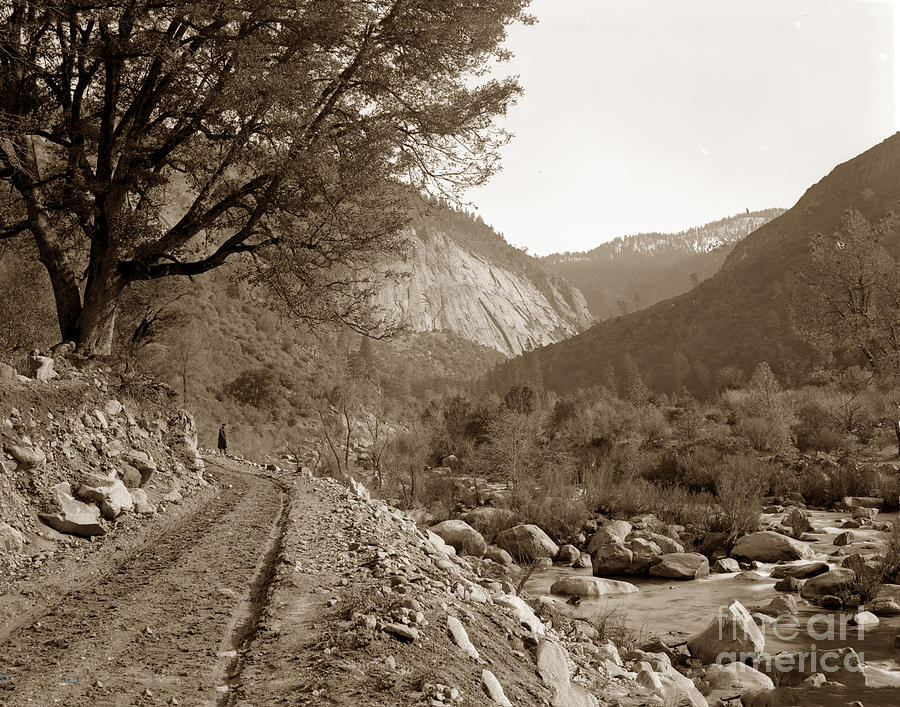 El Portal Photograph - Stage Road near El Portal, Yosemite Valley Circa 1910 by Monterey County Historical Society