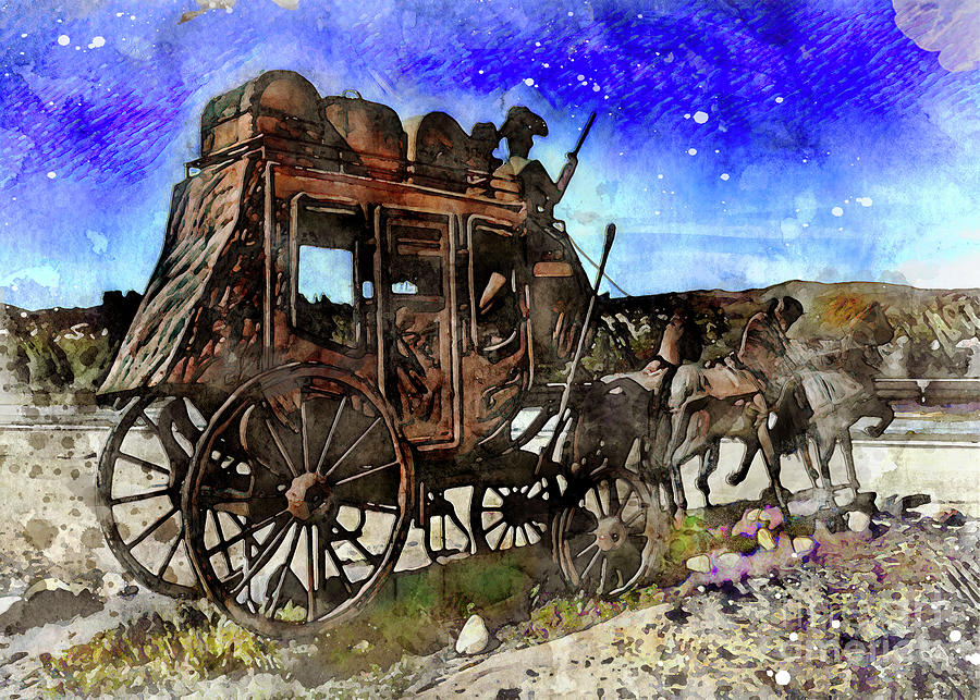 Stagecoach Digital Art by Mark Jackson