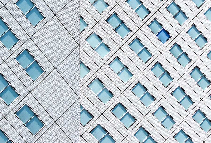 Architecture Photograph - Staggered Facades. by Greetje Van Son