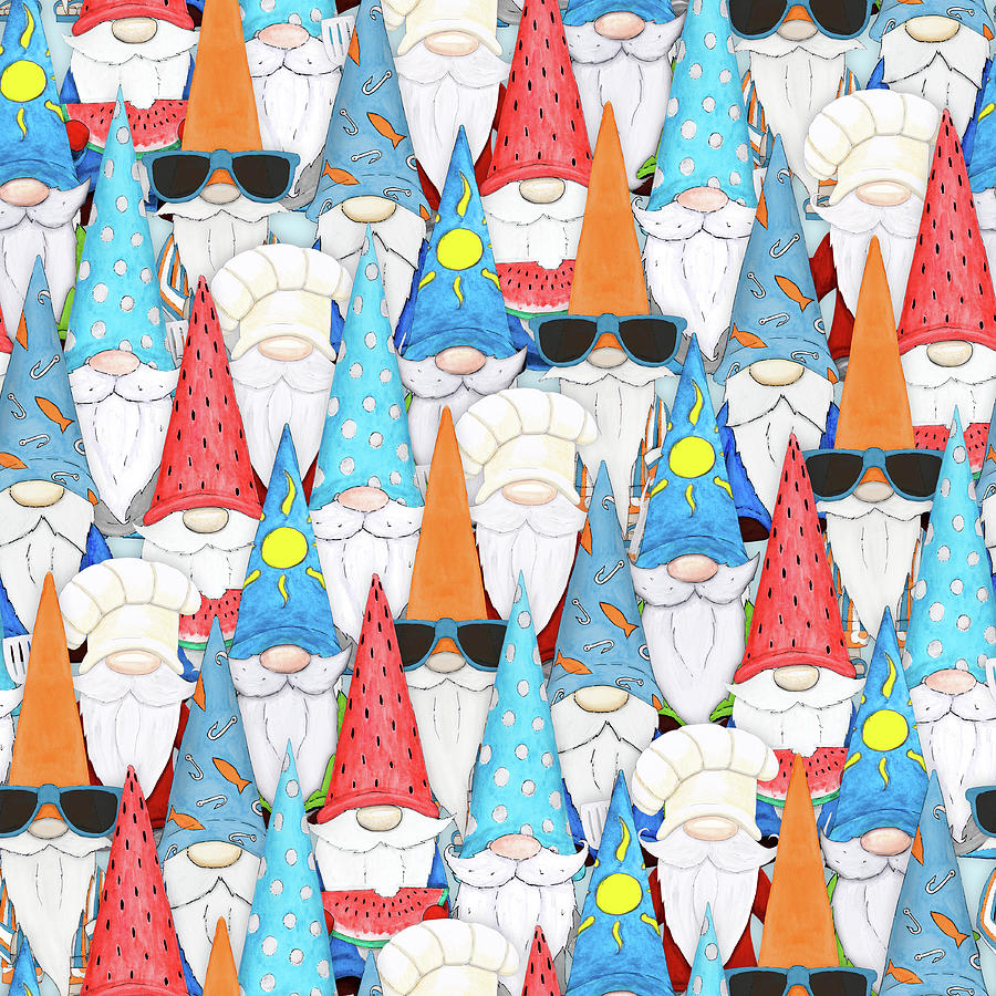 Staggered Gnomes Pattern Digital Art by Hugo Edwins Staggered Gnomes Pattern Digital Art by Hugo Edwins